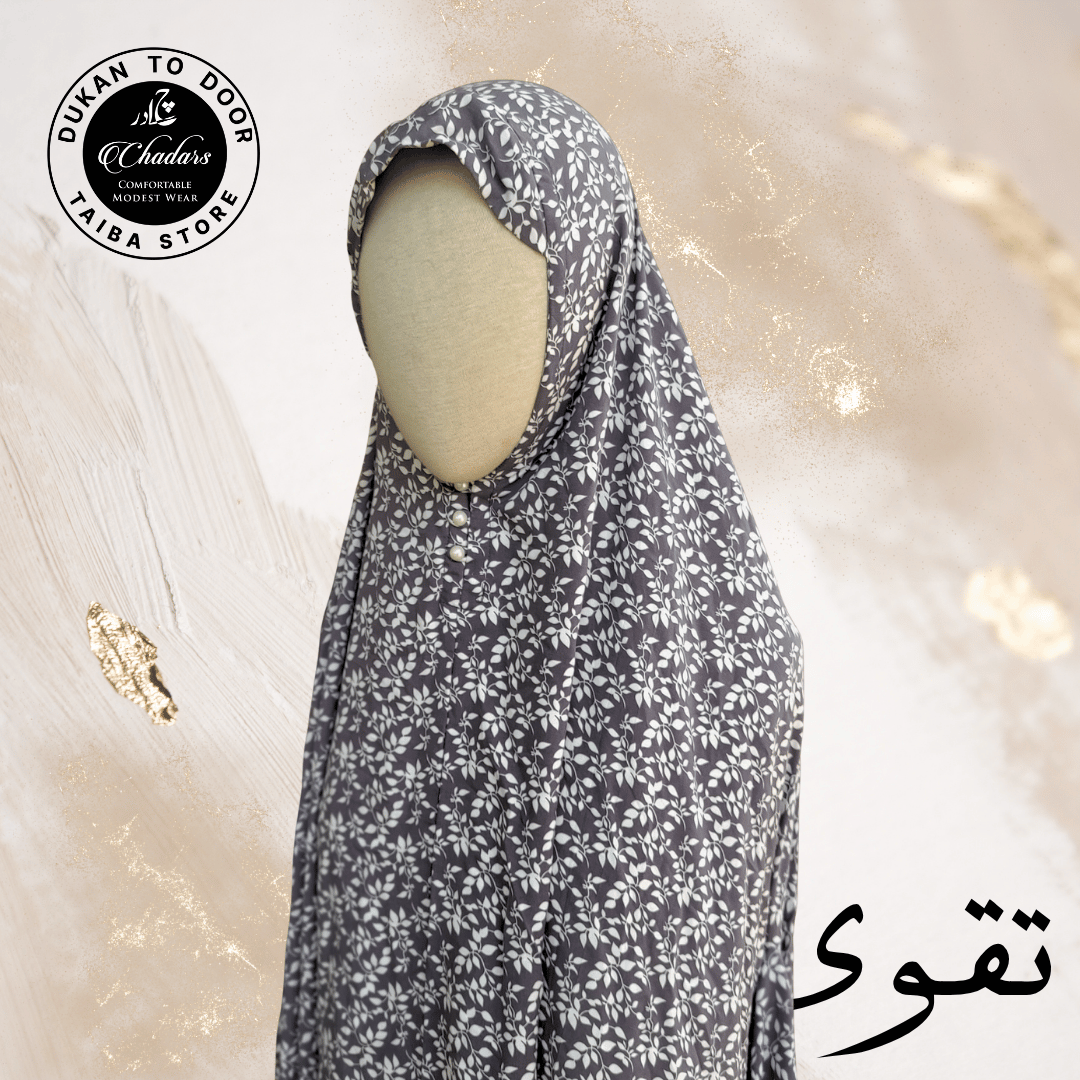 Grey Floral - Full Length