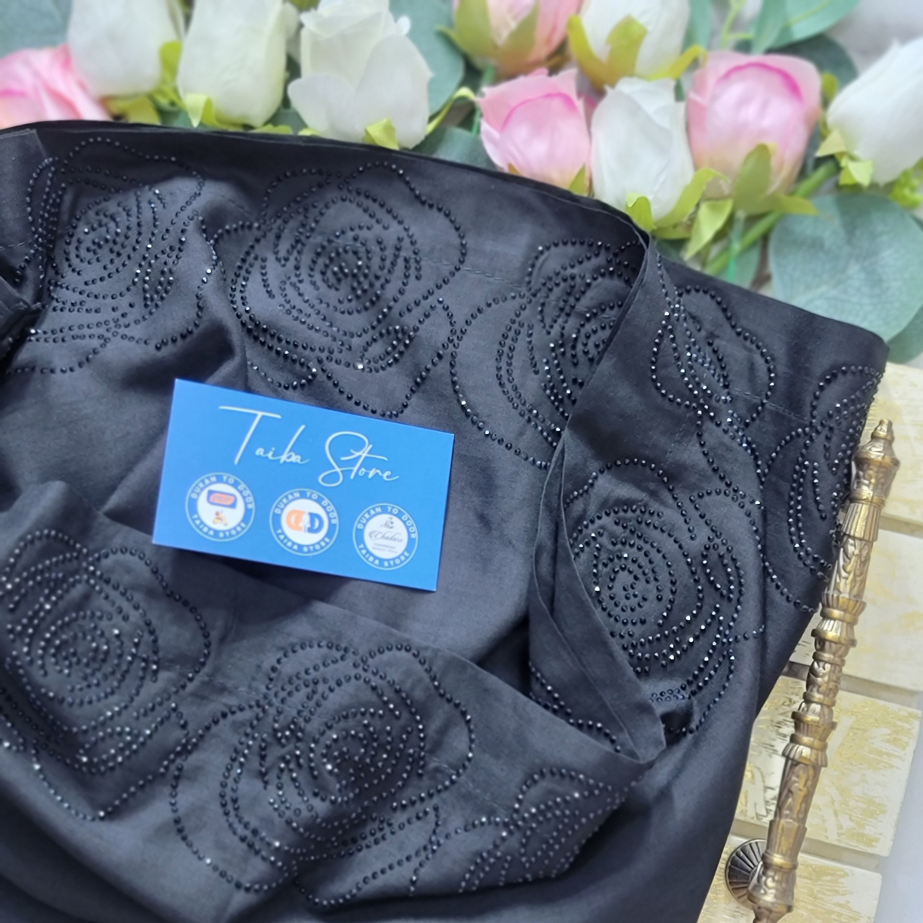 Rose Stone Work Chadar – Swiss Lawn Fabric