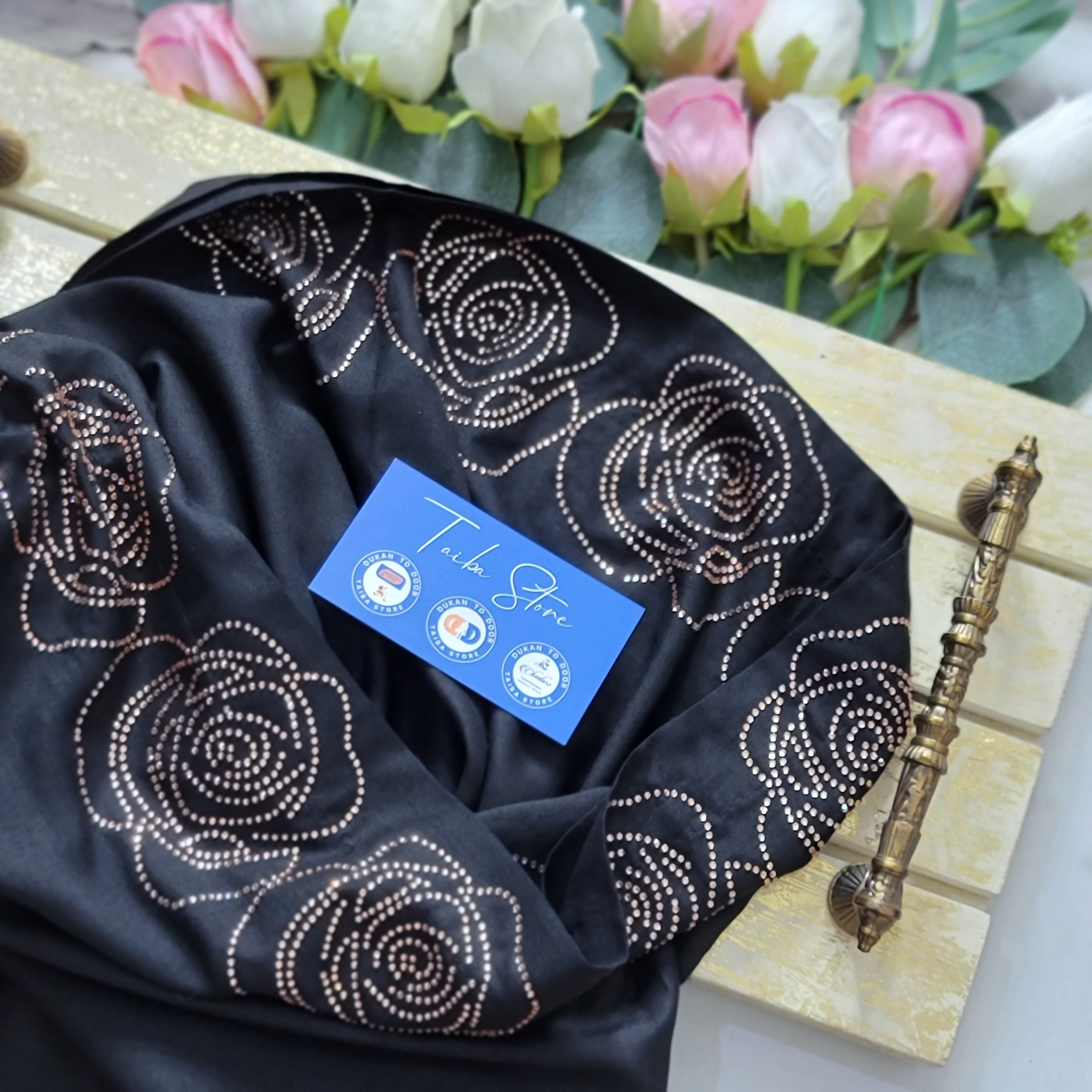 Rose Stone Work Chadar – Swiss Lawn Fabric