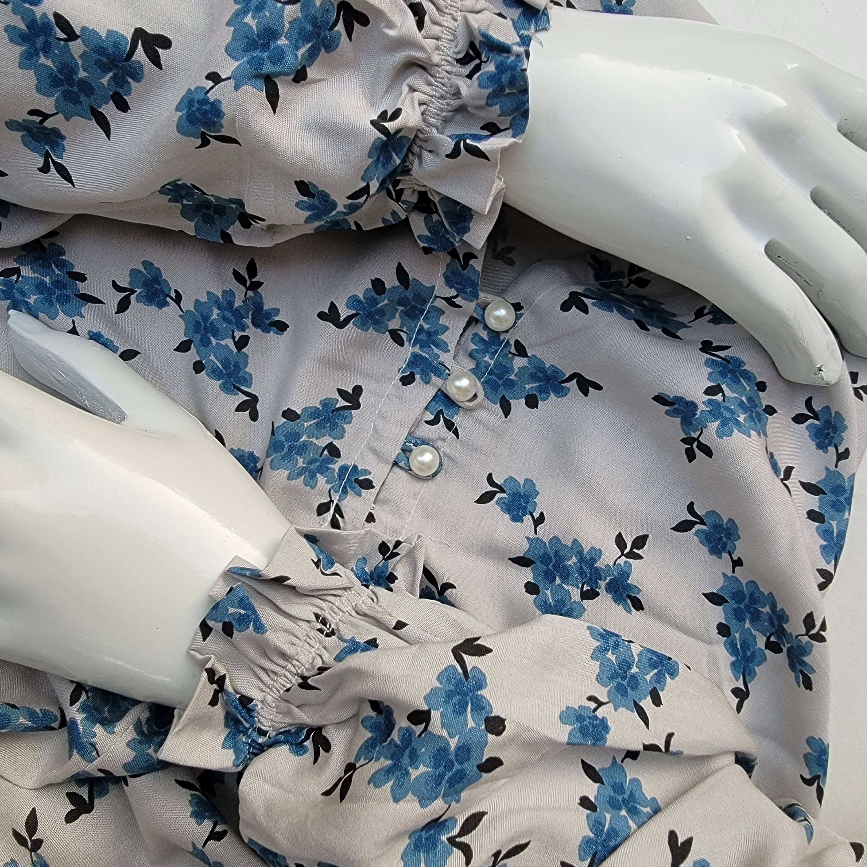 Blue Garden - Knee Length