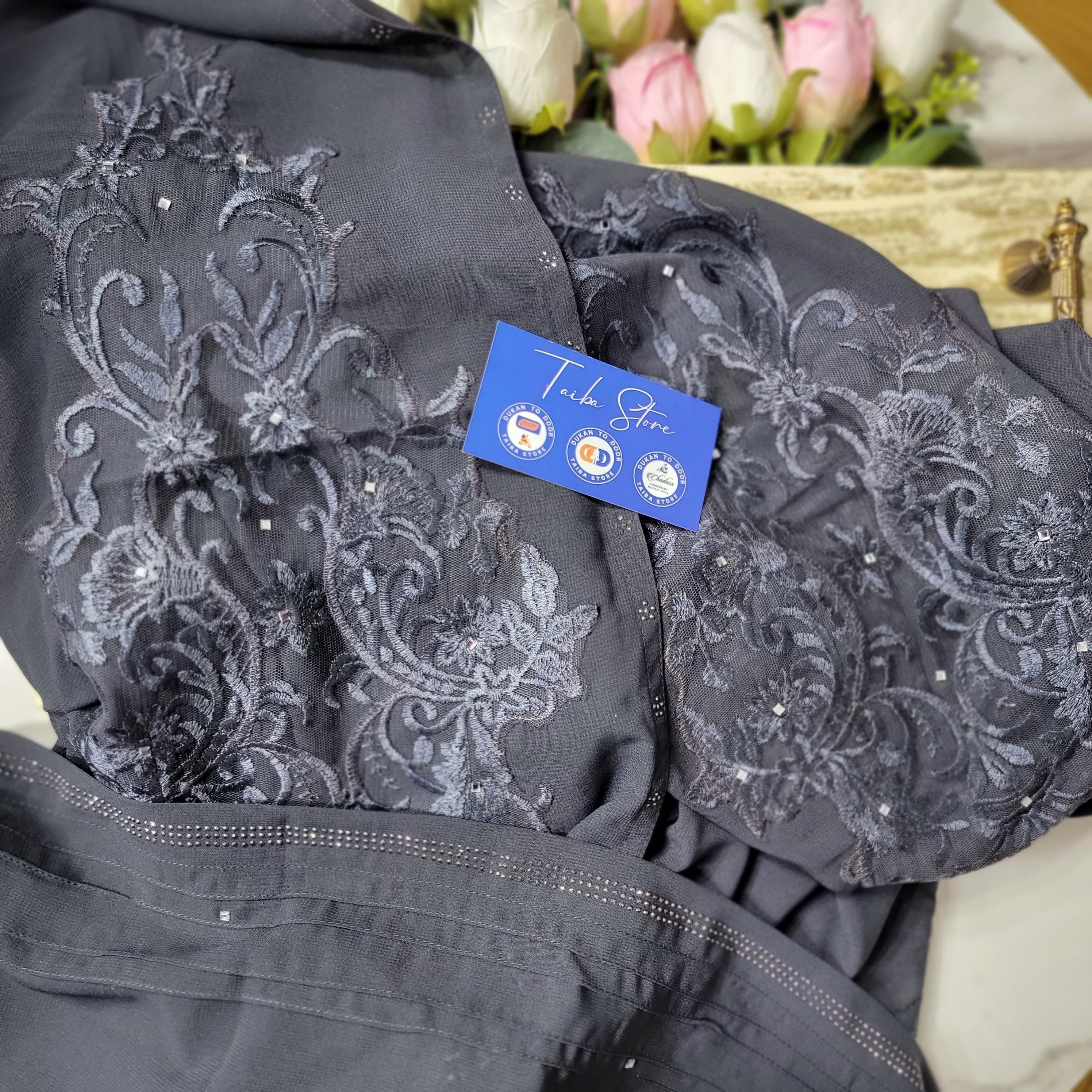 Charcoal Royale Applique