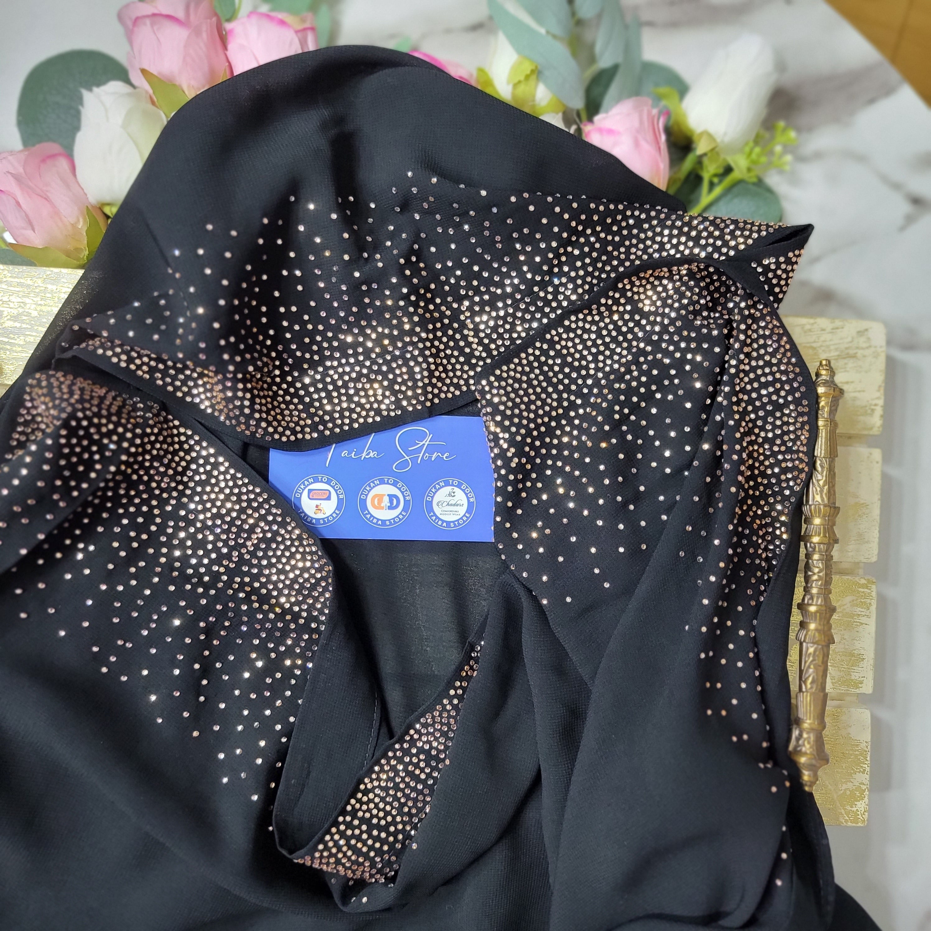 Rainy Stone Work - Korean Chiffon