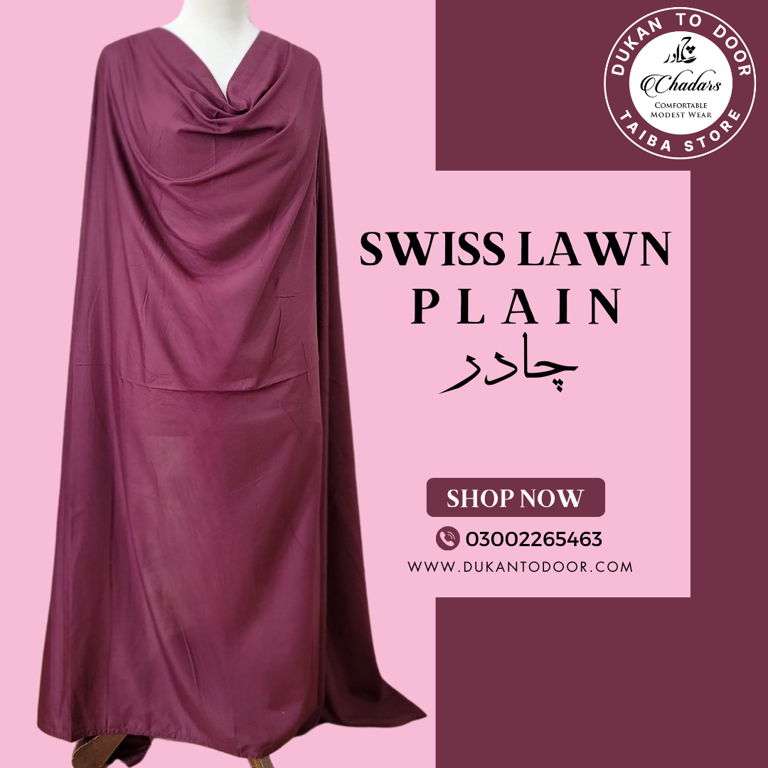 Plain Swiss Lawn Chadar