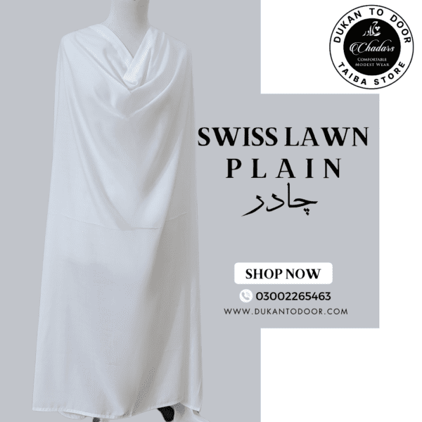 Plain Swiss Lawn Chadar