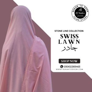 Swiss Lawn Chadar - A breathable and soft fabric chadar with elegant stone line work, available in a variety of colors. Its a Large size chadar