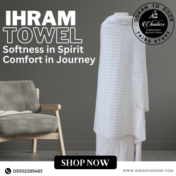 100% Pure Cotton Adult Travel Ehram - 45x90