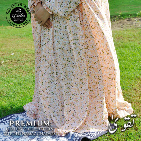 Luxury Full Length Namaz Chadar with Sleeves - Summer Linen Fabric