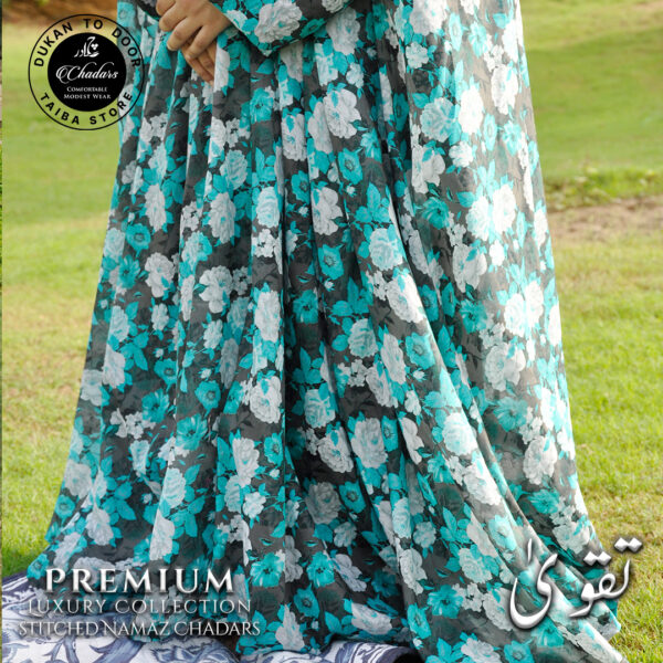 Luxury Full Length Namaz Chadar with Sleeves - Pure Lawn Fabric